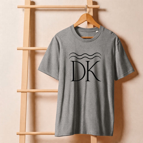 Keep Dreaming Aquarius Zodiac Tee front — DK + Aquarius on heather grey